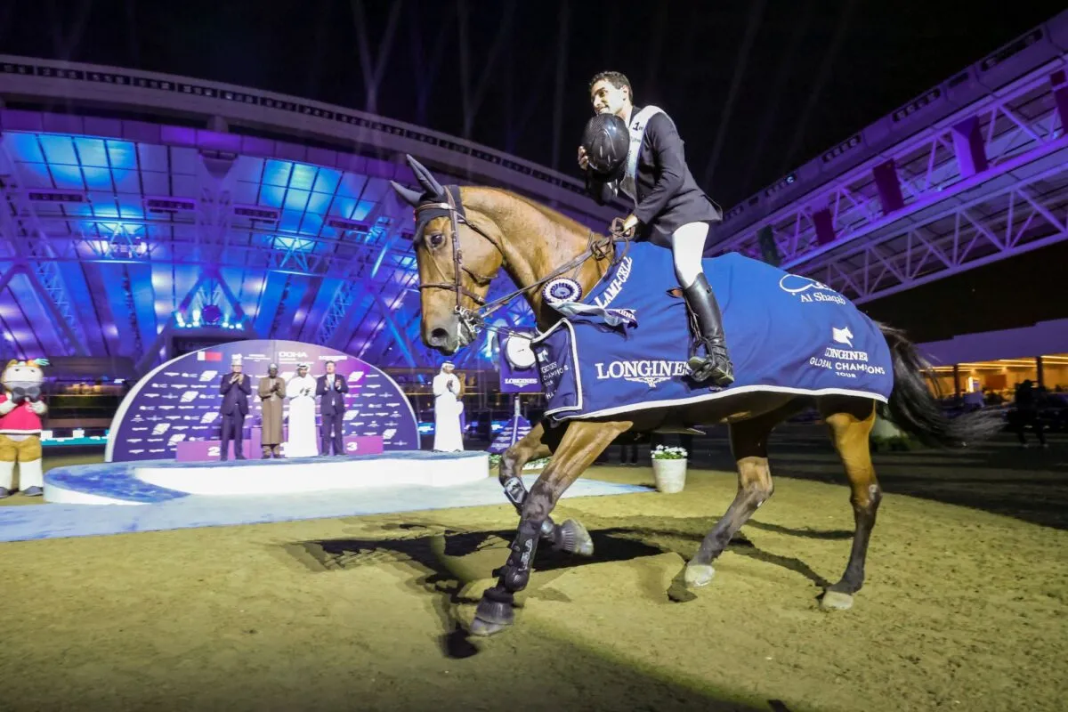 RED MILLS Riders Abdel Saïd and Harry Allen storm to victory in the Longines Global Championships Tour Grand Prix of Doha